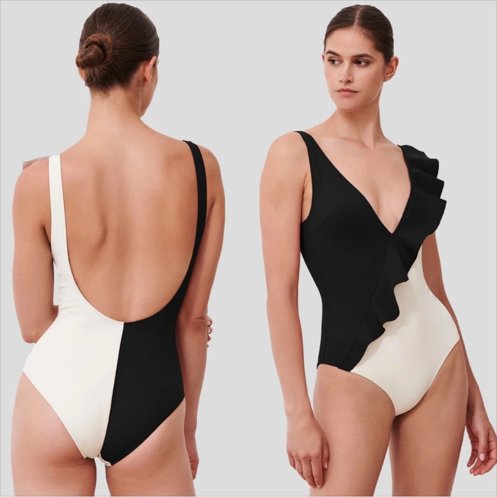 Evarae Otto ruffle swimsuit U.S 12